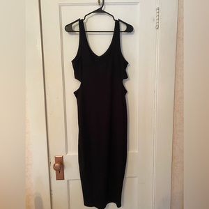 H&M Ribbed bodycon dress with cut-outs